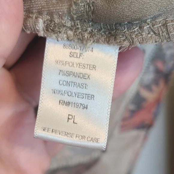 ONE WORLD Orange and Tan Patterned Kimono - Picture 6 of 7